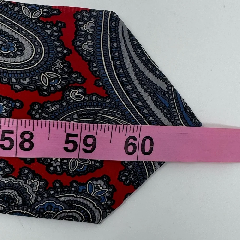 Vintage Bert Pulitzer Paisley Silk Neck Tie, preppy, classic, retro, work office